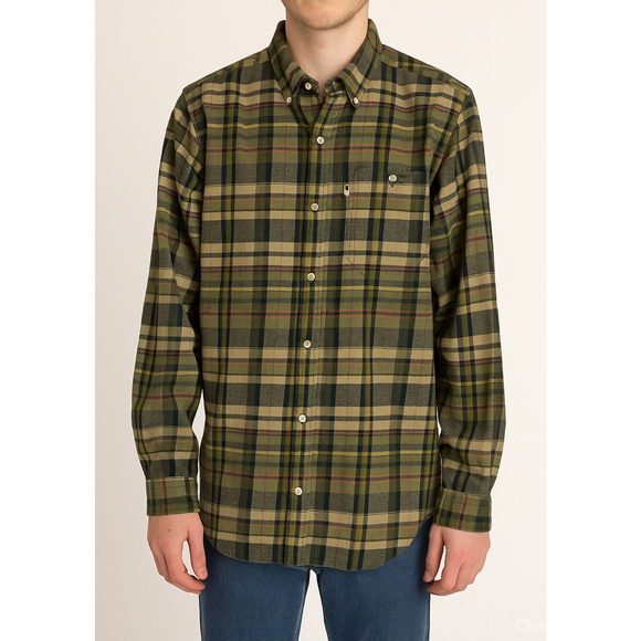 Buffalo Jackson Soft Flannel Pocket Shirt Plaid Button Down Green Men's Size XL - Picture 1 of 9